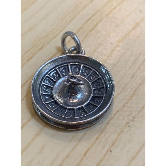 Roulette Wheel Sterling Silver Jewelry Charm #Vegas #gambling - Picture 2 of 4